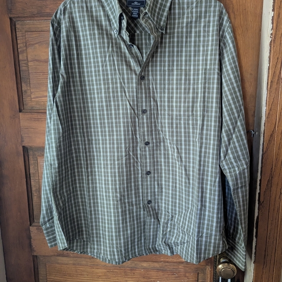 Dockers Green Plaid Casual Button Down Shirt - Picture 1 of 5